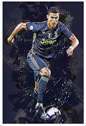 SORECI Cristiano Ronaldo Poster auf Leinwand, Wandkunst, Dekordruck, Gemälde für Wohnzimmer, Schlafzimmer, Dekoration, ungerahmt, 30 x 45 cm