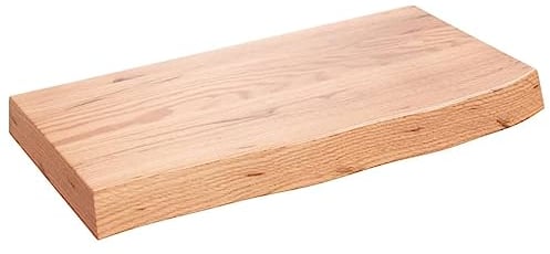 vidaXL Piano Bagno Marrone 60x30x(2-6) cm Legno Massello Trattato