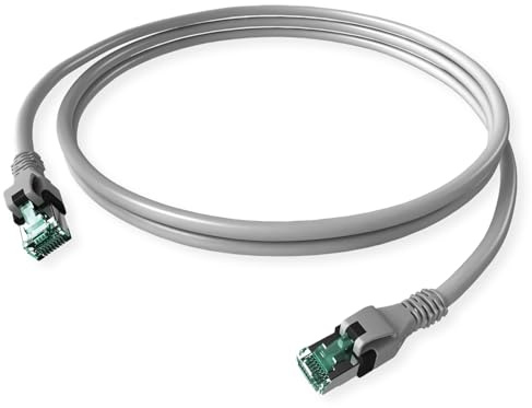 EasyLan DualBoot PushPull IP20 Patchkabel, Kat.6A (Class EA), S/FTP, grau, 10 m