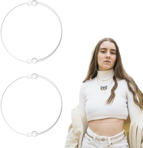 BOXOB 2 Stück Elastisches Seil, Verstellbar Tuck Gürtel Kleidungsband Dehnbare Verstellbares Band zum Kürzen Stecken Bauchfreies Oberteil Träger T-Shirt Hemd