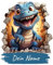 GRAZDesign Dino Wandtattoo mit Namen personalisiert Dinosaurier für Kinderzimmer Junge - Wandaufkleber über Bett & Sofa - 37x30cm