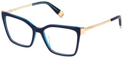 Furla Damen Vfu768 Brillenfassungen auf Rezept, Blau (Shiny Transp.Blue), 53/140/16