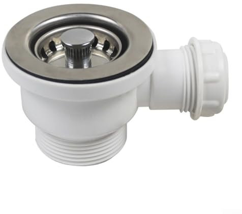 EXTRWORY 1PC Kitchen Sink Strainer,Kitchen Sink Waste Kit,Stainless Steel 70Mm PP Flange,Fits Sink Mini Basket Strainer Waste Kit Kitchen