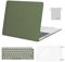MOSISO Compatible with MacBook Air 13 inch Case M1 2021 2020 2019 2018, Hard Shell for MacBook Air M1 Case 13.3 inch A2337 A2179 A1932 & Keyboard Cover & Screen Film & Storage Bag, Army Green