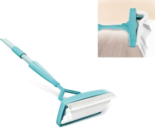Buding Broom Brush Cleaning Mop Handle Dustproof Dust Removal Cleaner Collapsible Baseboard Cleaner Glide Dust Extendable Cleaning Mop (1PCS)