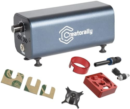 Creatorally Asistencia Aire, 18L/Min Air Assist Laser con Control de Velocidad para Máquina Cortadora de Grabado, Alta Vida Útil y Durabilidad, Compatible con S9/S10/A5 PRO/A10 PRO/TTS-55 Pro