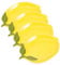 MAGICLULU 4pcs Lemon-Shaped Ceramic Bowl Salad Dessert Plate Lemon Plate Dish for Kitchen