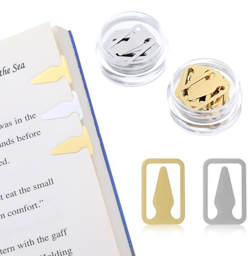 100 Stück Metall Lesezeichen,Gold/Silber Buchlinienmarker,Mini Lesezeichen, Buchmarker, Buchanmerkungen,Buch Zubehör für Lehrer, Studenten, Leser