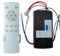 EasyByMall Control remoto inalámbrico para ventilador de techo, 6 velocidades, 433 MHz, compatible con ventilador de techo con luces