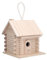 Vogelhaus Nichoir à Oiseaux en Bois 19x18x18, Cabane en Rondins Suspendue pour Décoration Extérieure et Intérieure de Maison