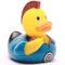 Duckshop I Badeente Dart inkl. Quietscheentchen-Schlüsselanhänger im Set I L8,5cm I Quietscheente I Geschenk Sportler