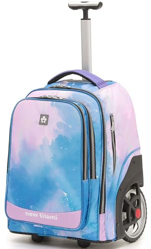 NEW TILAMI 50,8 cm Rollrucksack für Teenager und Erwachsene, Klettertreppe, wasserdichter Rucksack mit Rädern für Schule, Business, Reisen, Camping, mit Laptopfach, passend für 43,2 cm (17 Zoll)