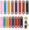 16 PCS Leather Cable Straps, Travel Cable Ties Reusasble Headphone Winder Cord Organizer Holder USB Cable Organisers for Charging Cords Manager