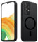 Tawarror Magnetische für Samsung Galaxy A33 5G Hülle, Matt Transluzente Handyhülle für Samsung A33 PC Rückseite Kratzfest TPU Fallschutz Stoßfest Anti-Fingerabdruck Matte Schutzhülle, Schwarz
