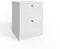 FWStyle Matt White 2 Drawer Bedside Table - H55 X W40 X D40cm