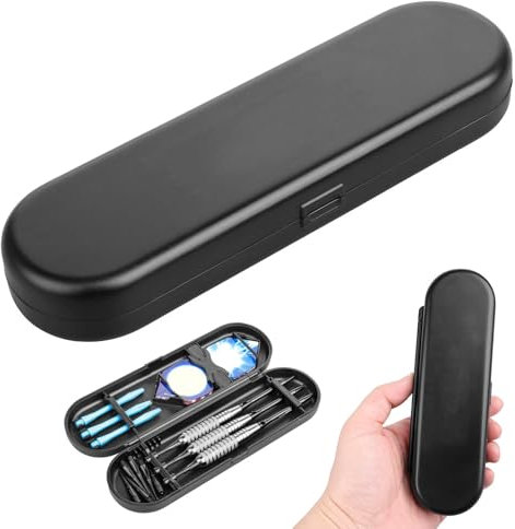 SEMINISMAR Dart Taschen Organiser,Dart Tasche Box,Darttasche,Darttasche 3 Darts,Schutz für 3 Steeldarts oder Softdarts,Schwarz