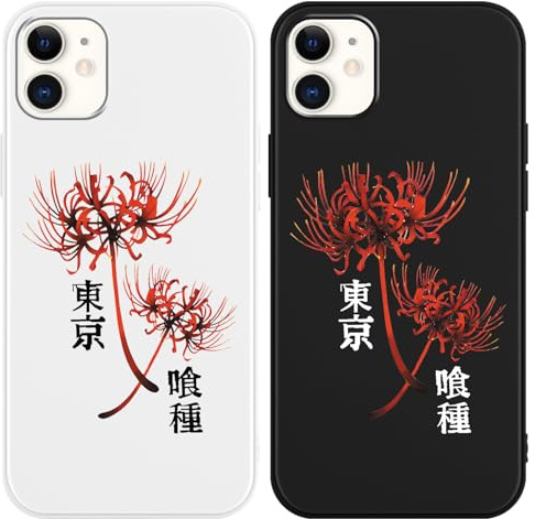 TBNMBGY 2 Stück Cool Manga Handyhülle für iPhone 11 6.1 Hülle, Cartoon Muster Anime Design Junge Case Schutzhülle, Silikon TPU Stoßfest Kratzfest Ultra Dünn Cover, Aesthetic