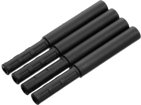 Bremorou Golfschaftverlängerung, Golfschläger-Verlängerungsstange, Schlägerschaftverlängerung, Stick-Verlängerung für Graphitschäfte für Eisenholz, Putter-Zubehör (schwarz), 4 Stück