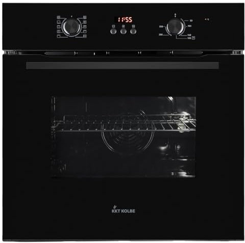 KKT KOLBE Einbaubackofen 60 cm | Full-Black-Design | autark | 70L | 3kW | Umluft | Heißluft | Automatik-Timer | Wärmeschutzverglasung | Kindersicherung | Drehwahlregler | BO8005FB