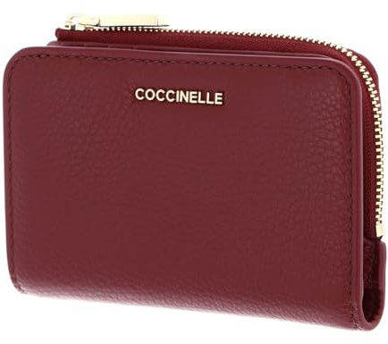 Coccinelle Leder Geldbörse Metallic Soft Wallet Ribes Beere