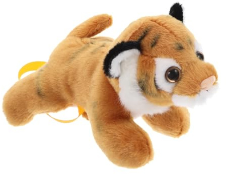 Holibanna Plüschtier Kuscheltier Schulterpuppe Kleiner Plüsch-Tiger Aus Weichem Plüsch Realistische Tigerpuppe Für Dschungelpartys Accessoire Für Jungen Und Mädchen