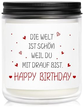 Ich Liebe Dich Geschenke für Männer, Kerzen Geschenkbox für Ihn - Duftkerze mit HAPPY BIRTHDAY Spruch, Geschenk für Partner, Geschenk für Ehemann, Valentinstag Ich Liebe Dich Geschenke