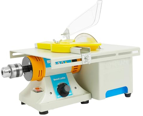750W Multi-Function Table Saw, 1000-10000 RPM Variable Speed Scroll Saw for Wood & Jade, with 6-Inch Blades, Polishing & Drilling Kit for Crafting