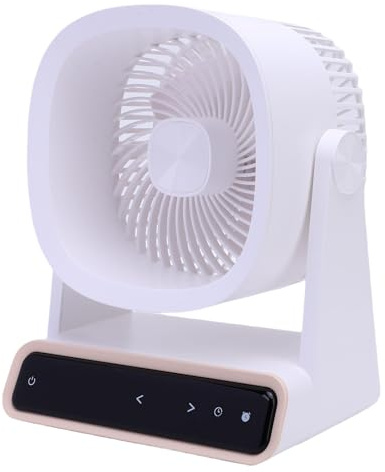 SIXRUN Lüfter, Geräuschlos, Touchscreen, Desktop- oder Wandventilator für Zuhause, Büro, Schlafzimmer, Küche, Camping, ABS, 1 1 Spurloser Aufkleber, USB-Datenkabel (Stil 2)