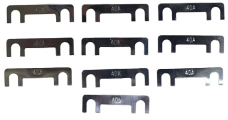 Voyoo 10PCS Strip Fuses 40A, Sheet Fuse, Flat Fuse Replacement for Cars, Trucks, Caravans, Motorbikes, Boats