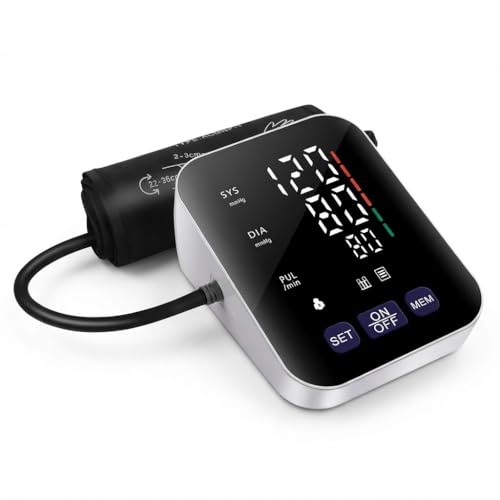 Blutdruckmessgerät V8 Ultra – Blutdruckmesser Oberarm Verstellbare Manschette Automatische Messung Mit Großem Display Ideal Für Senioren Und Reisen