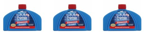 Crystale Total Action Dishwasher Cleaner Liquid, Eliminates Grease and Limescale, 250ml - Pack of 3
