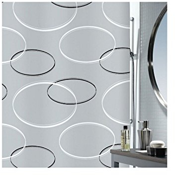 Spirella Rideau de Douche Polyester ANELLO 180x200cm Gris