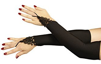 Dreamgirl Damen Midnight Handschuhe, Schwarz, Einheitsgröße