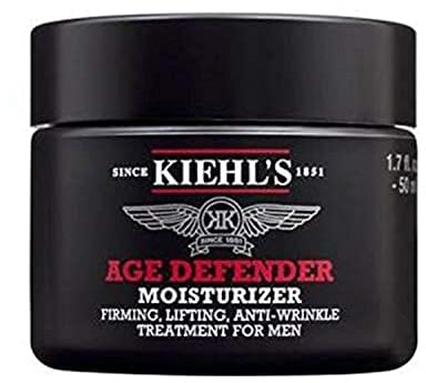 Kiehl's Age Defender Cream Moisturiser: Firming Moisturiser for Men with Linseed Extract, Reduces the Appearance of Wrinkles, 75Ml
