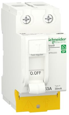 Schneider Electric - Resi9 - inter différentiel - 2P - 63A - 30mA - Type A - peignable - alim bas - R9PRA263