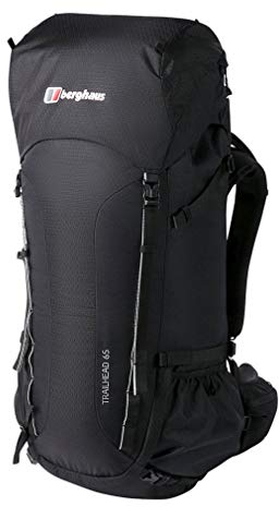 Berghaus Unisex Trailhead 2.0 65 Liter Rucksack, Extra Komfort, verstellbares Design, Rucksack für Männer und Frauen, Schwarz, Eine Größe