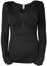 HEAT HOLDERS - Ladies Winter Warm Cotton Thermal Underwear Long Sleeve Top Vest (S/M (32-38 Bust), Black)