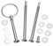 1 Set Metal 3 Tier Sturdy Party Wedding Cupcake Fruit Heavy Plate Stand Centre Handle Fittings Round Drill Round Hardware Rod Dessert Plate Platter Rack for Wedding Parties Favor Supply