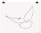 Bilderwelten Poster Kunstdruck Wanddekoration Taube Line Art - Querformat, Matt 30 x 40cm