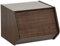 Iris Ohyama, Regal, AufbewahrungsBoxen aus Holz, , Offene Nische mit Tür, Vielseitig, Büro, Schlafzimmer, Wohnzimmer, Braun