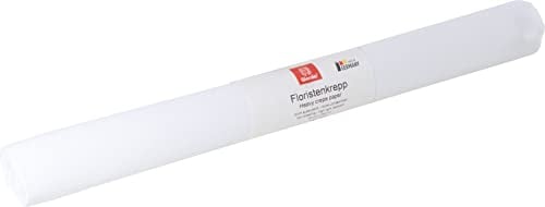 Werola Floristenkrepppapier - 50 x 250 cm, weiß