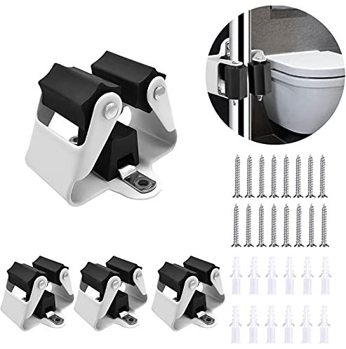 3-H 4 Stück Gerätehalter Set 0,7mm Besenhalterung Wand Besenhalter Stahl Gartengerätehalter Wandhalterung für Besen Gartengeräte Wandhalter Werkzeughalter, Badzimmer Haus Garten Garage, Schwarz