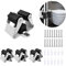 3-H 4 Stück Gerätehalter Set 0,7mm Besenhalterung Wand Besenhalter Stahl Gartengerätehalter Wandhalterung für Besen Gartengeräte Wandhalter Werkzeughalter, Badzimmer Haus Garten Garage, Schwarz