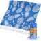 Miss Savon Strandtuch – Saunahandtuch Baumwolle| 100x180 cm | Saunatuch Handtücher Groß Decke XXL für Sport Fitness Sauna Yoga Matte Badetuch Sporthandtuch (Blau)
