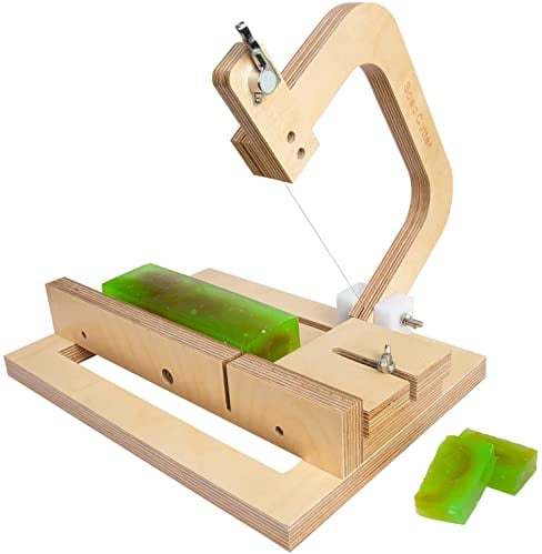 Wooden Soap Cutter Adjustable Wire Slicer Cutting Tool for Handmade Soap Making Candles Trimming Cheese DIY Cutting Making Tool (Style 1)
