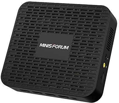 MINIS FORUM GK41 Mini-PC 8 GB DDR4 128 GB SSD mit Celeron J4125 Quad Core-Prozessor (bis 2,7 GHz) Mini-Computer 4XPorts USB3.0 2XGigabit Ethernet 4K HDMI/DP WiFi Double BT4.2