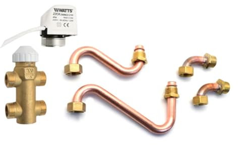 3-Wege-Ventil-Set V3-F für Carisma Whisper Fan Coils Heizkörper Gas Zubehör