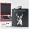 KDO MAGIC - Flasque alcool personnalisé - Flasque de poche personnalisable avec un prénom - 175ml - Couleur rouge - Idée cadeau pour fête des pères, anniversaire, retraite et noël