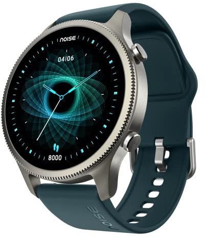 Noise Halo Premium Metallic Smartwatch, 1.43 AMOLED Display, 7 Day Battery, BT Calling (Make/Answer), Dust & Water Resistant, 100+ Sport Modes, NoiseFit App Supprt, 1 Year Warranty (Forest Green)