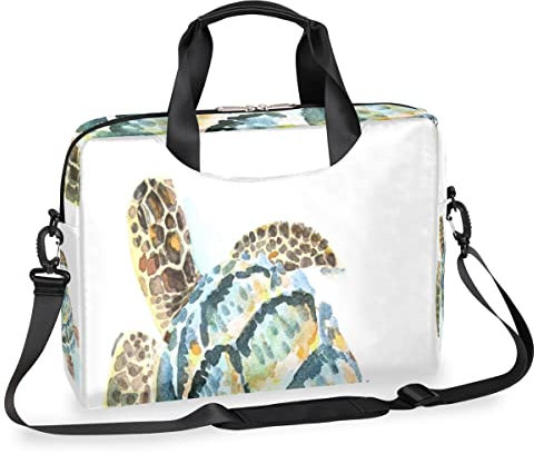Sea Animal Turtle Laptop Sleeve Case for 13-16 Inch Turtle Print Laptop Shoulder Handbag Briefcase Messenger Carrying Case Bag